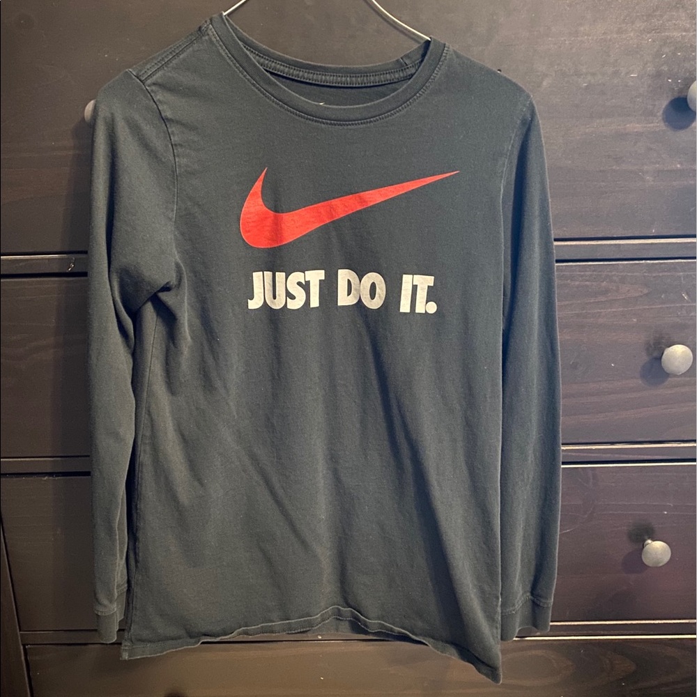 Black Longsleeve Nike Just Do It Swoosh T Shirt